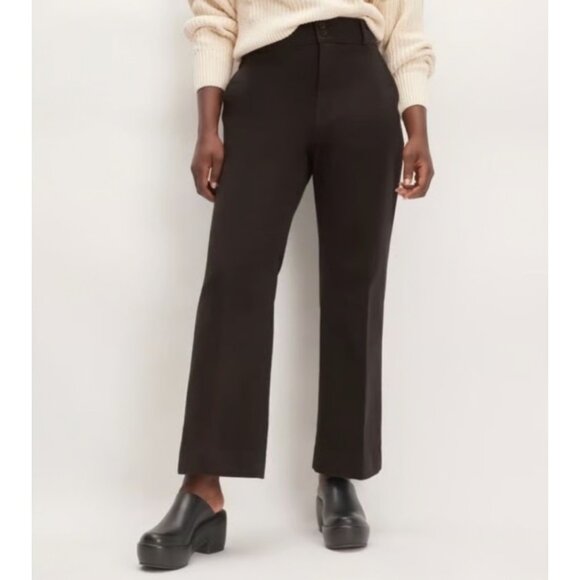NWT Everlane The Organic Kick Flare Pant Womens 4 Black - Picture 1 of 12